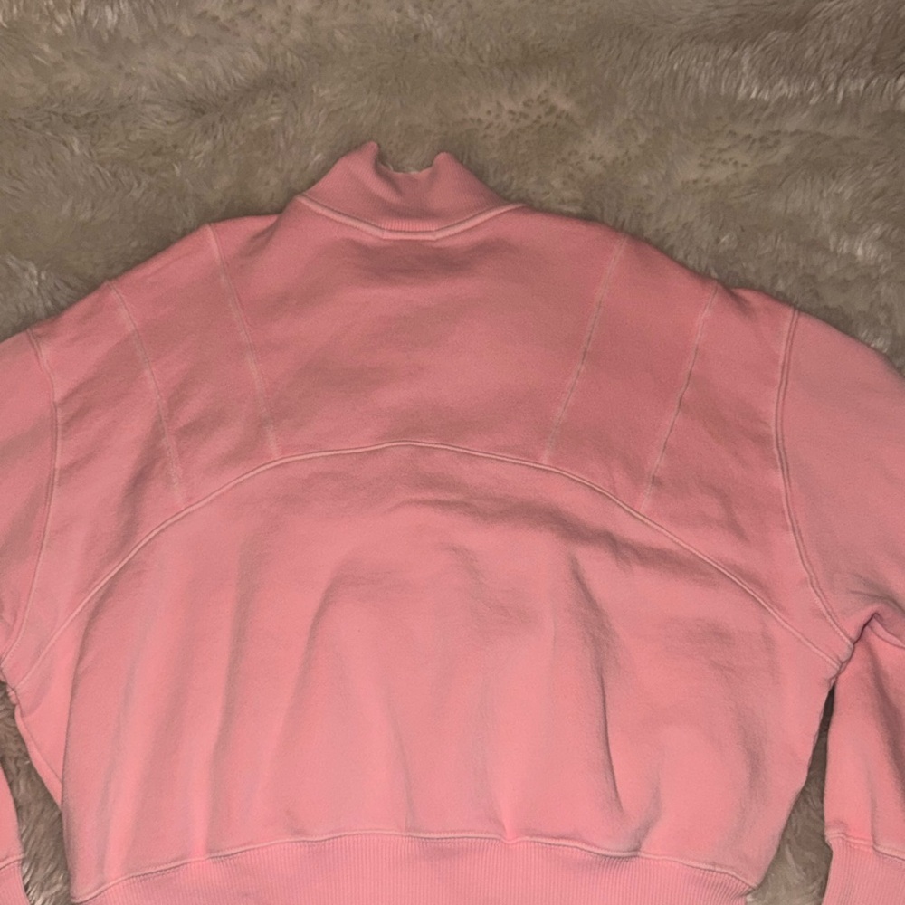 aerie OFFLINE Women's Pink Half-Zip Sweatshirt - Picture 4 of 4
